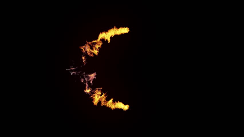 VFX Fire Elements Motion Graphics Pack isolated on black background.4k video