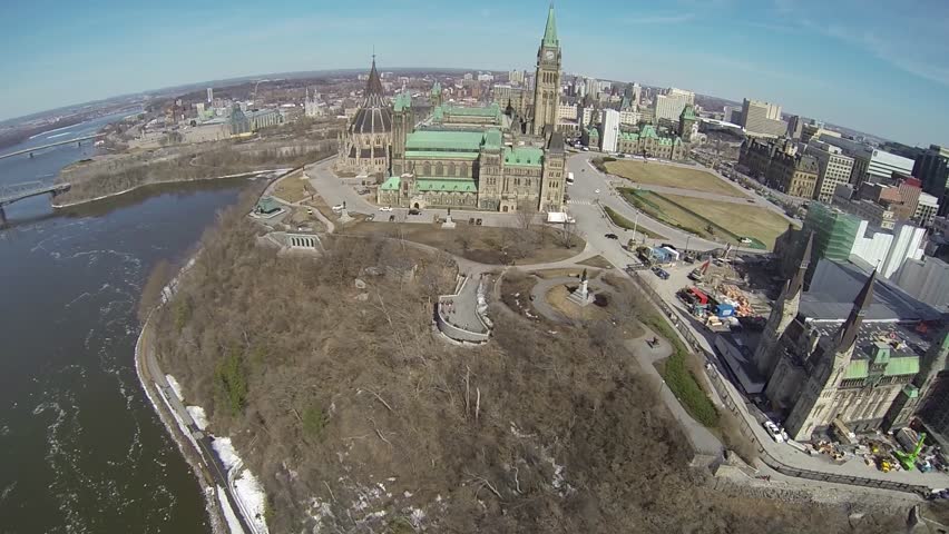 Ottawa Canada Parliament Aerial