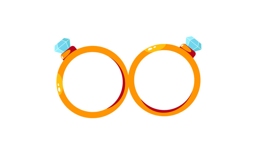  Engagement Ring Animation 4K Loop Transparant