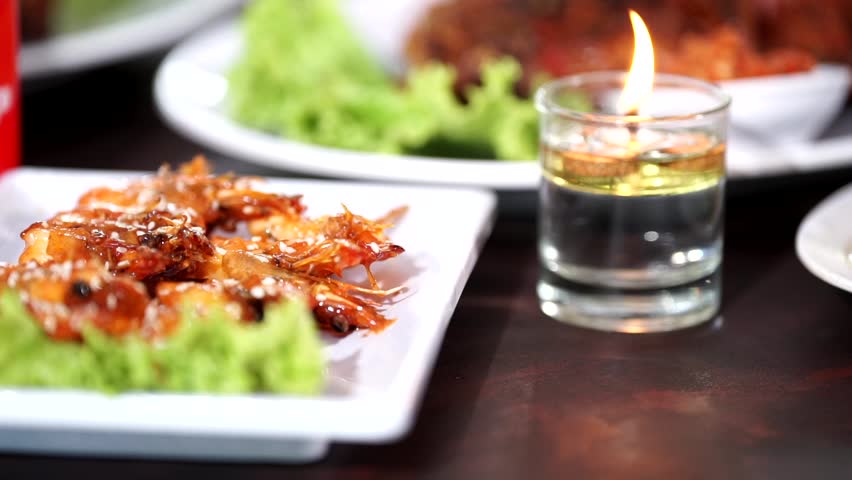 Indonesian food, Close up food of Indonesia. Bakso, Soto, Ikan Bakar, Ingkung Ayam Kampung, Traditional Food