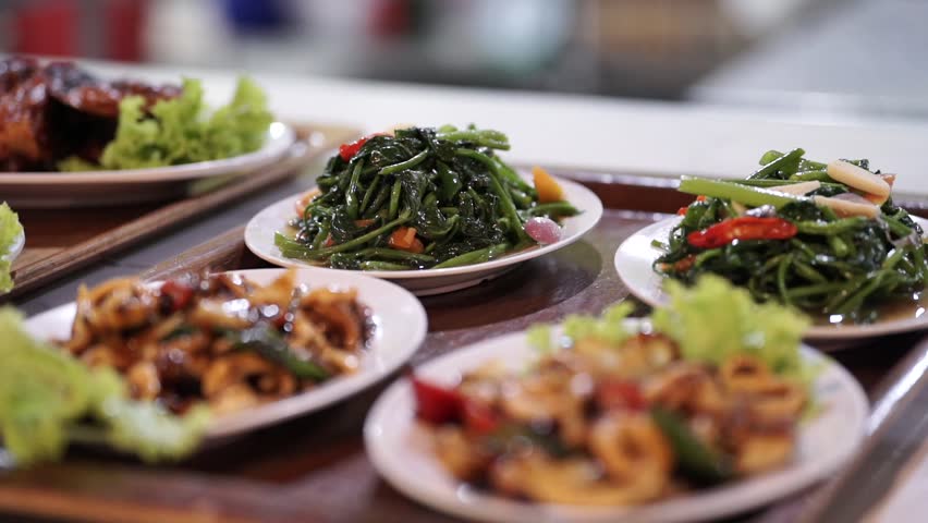 Indonesian food, Close up food of Indonesia. Bakso, Soto, Ikan Bakar, Ingkung Ayam Kampung, Traditional Food