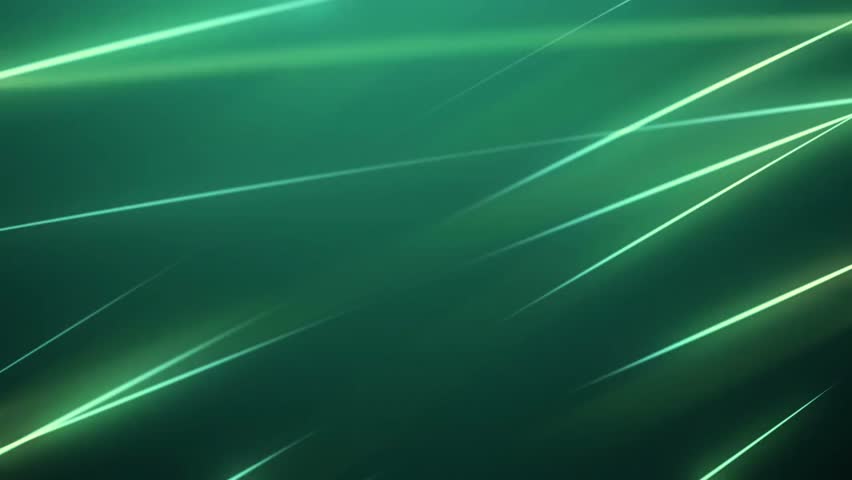 Abstract Green Light Streaks on Dark Background