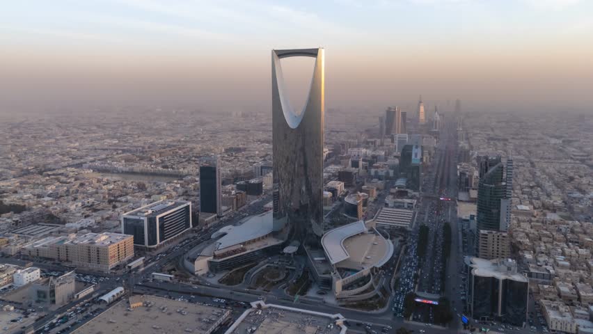 Riyadh City Skyline Aerial View