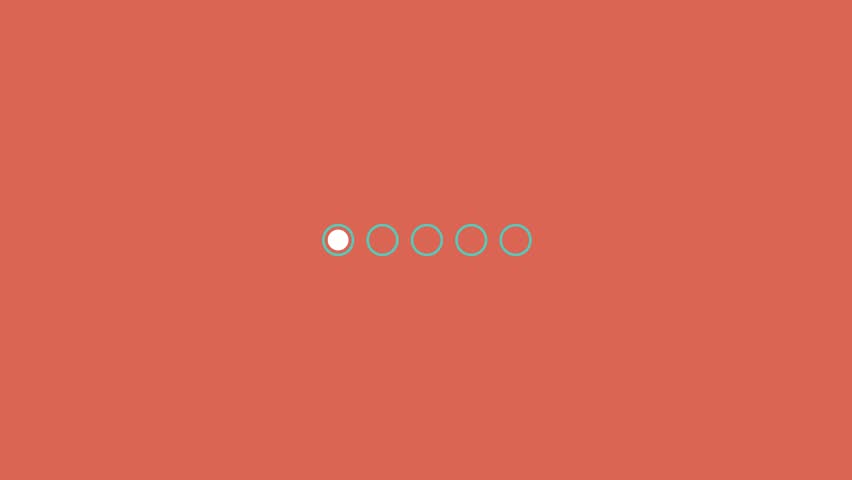 Abstract Loading Animation: Pulsating Circles on a Split Screen. Minimalist Motion Graphics Concept