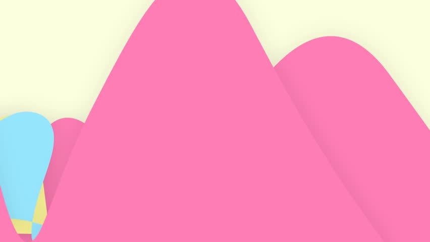 Cute colorful cartoon animated abstract background with waves, simplicity and creativity