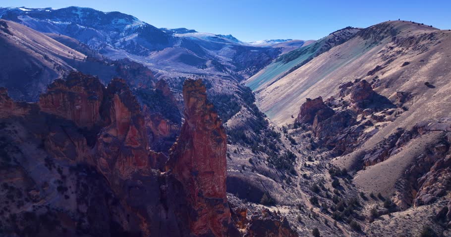 Oregon High Desert Badlands and Canyons Aerial Drone Video