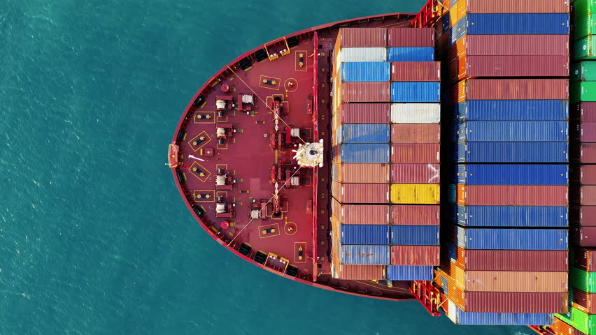 Cargo container Ship, cargo vessel ship carrying container and running for import export concept technology freight shipping sea freight by Express Ship. top view	
 - Powered by Shutterstock - Get 15% off with code: PIKWIZARD15