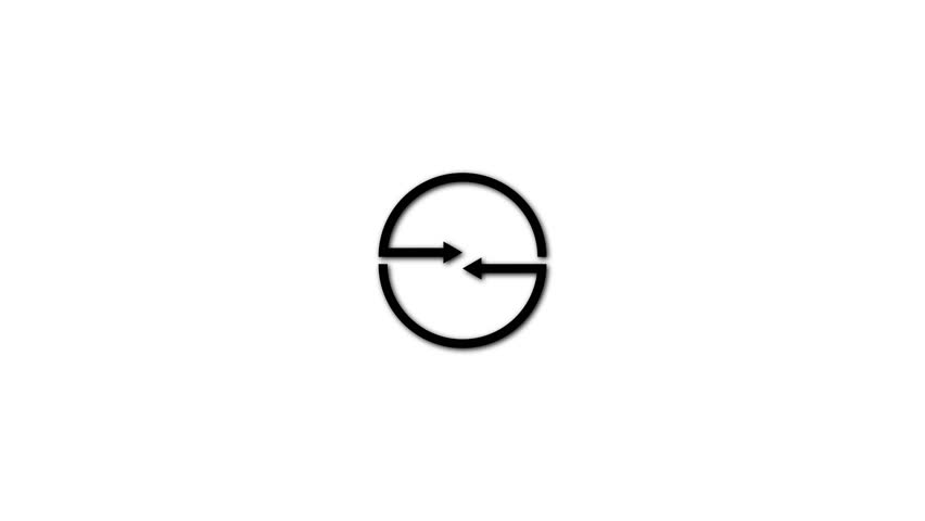 Animated quick share icon.Connection arrow logo template design icon.