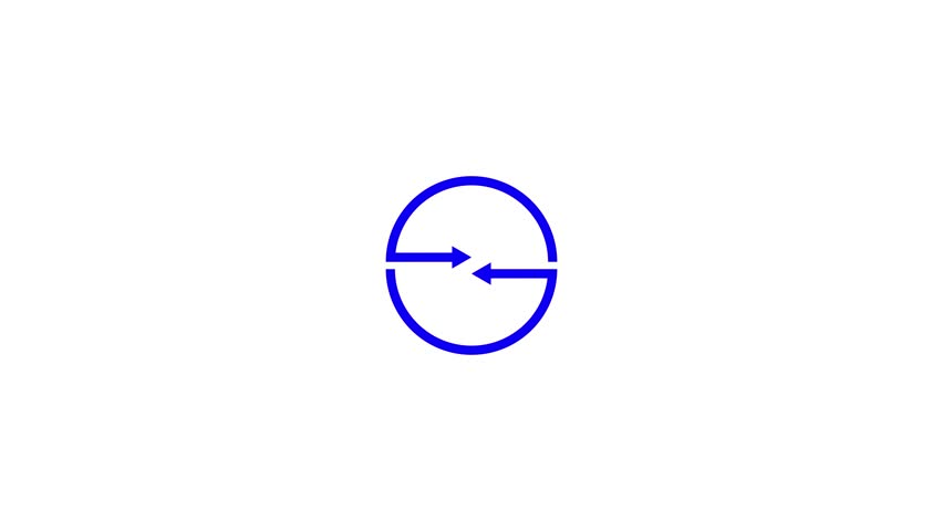 Animated quick share icon.Connection arrow logo template design icon.