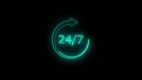 Clock icon isolated on black background Time, clock icon. Time and watch, timer, clock symbol. V_54. Black background. - Powered by Shutterstock - Get 15% off with code: PIKWIZARD15