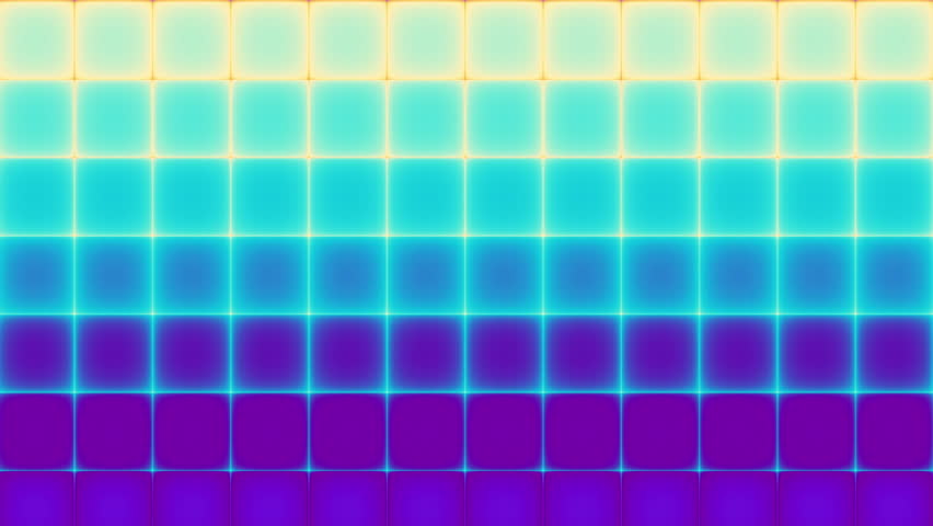 Computer generated abstract video animation of seamless loop mosaic random moving