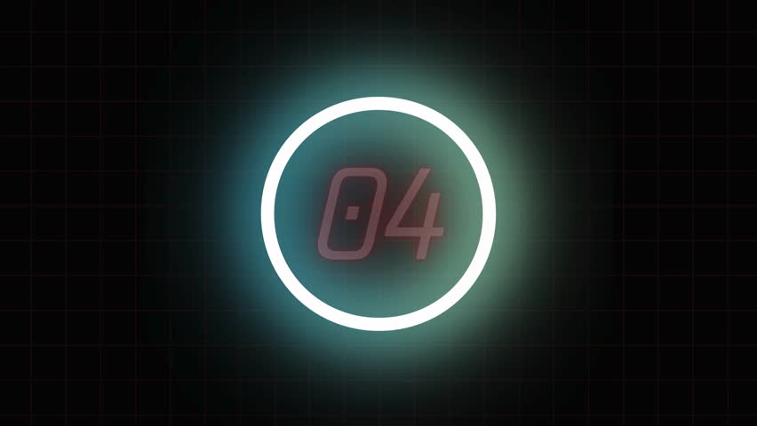 Black and Green Dark Glow Animated Countdown Video