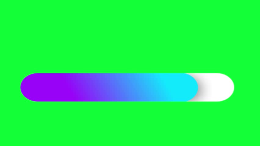 4k 0-100 counting loading video downloading progress bar Animation. 0 to 100 percent rendering on chroma key. 60fps Digital counting symbol motion graphics on a green screen background