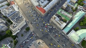 Areal view of the highway crossroad in Moscow, Russia - Powered by Shutterstock - Get 15% off with code: PIKWIZARD15