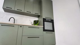 Modern Green Kitchen, Stylish Cabinets and Minimalist Design - Powered by Shutterstock - Get 15% off with code: PIKWIZARD15