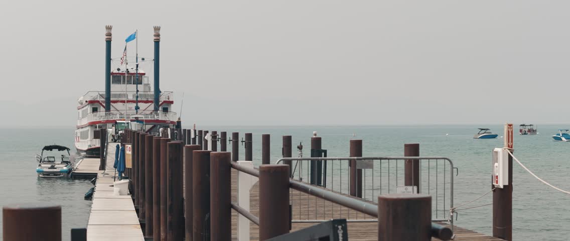 Ferry and Dock on Lake Tahoe