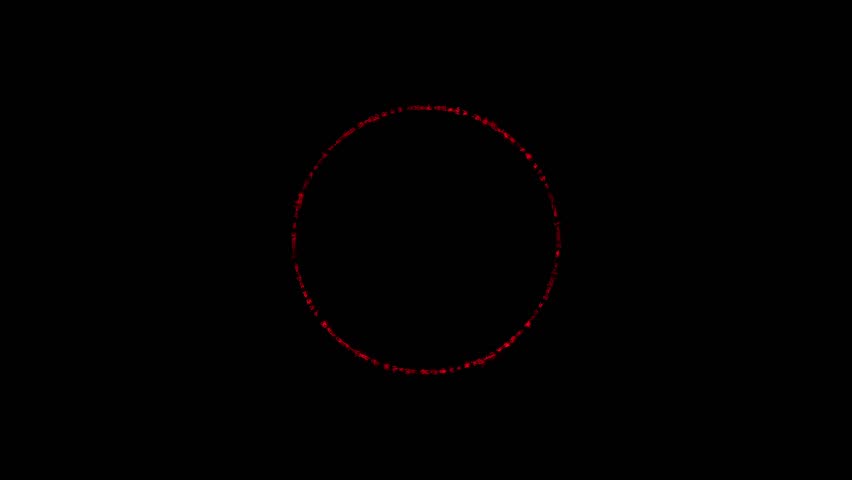 Animated glowing red circular pattern pulsates dynamically against a deep black background. Perfect for sci-fi, technology themes, or abstract visual projects - Powered by Shutterstock - Get 15% off with code: PIKWIZARD15