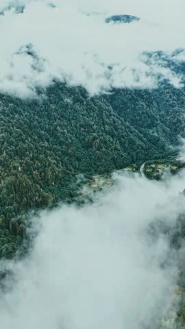 A river casually sliding through clouds like it’s above gravity and drama. Sky and stream teaming up for a mood board titled “Heaven’s Water Leak.”
