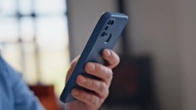 Businessman hands scrolling smartphone at light building interior closeup. Serious man executive in shirt browsing cellphone email at modern office. Thoughtful guy analyzing information mobile phone - Powered by Shutterstock - Get 15% off with code: PIKWIZARD15