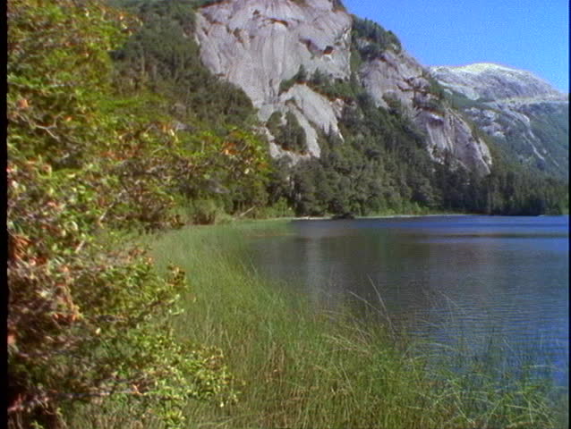 Andes Lake, wide shot, Argentina
