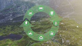 Circular economy concept for future business growth and environmental sustainability and reduce pollution for future business and environmental growth. 4k corporate video - Powered by Shutterstock - Get 15% off with code: PIKWIZARD15