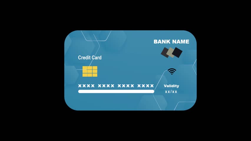 Credit Card Illustration and Animation 2D