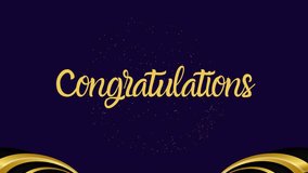 Congratulations. Animated text with garlands and confetti. Congratulations, victory, birthday. Congratulations, particle, transparent background - Powered by Shutterstock - Get 15% off with code: PIKWIZARD15