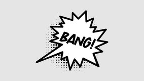 Comic speech bubbles with halftone shadows in pop art style graphic animation. Alpha channel. Transparent background motion design. 4K resolution - Powered by Shutterstock - Get 15% off with code: PIKWIZARD15