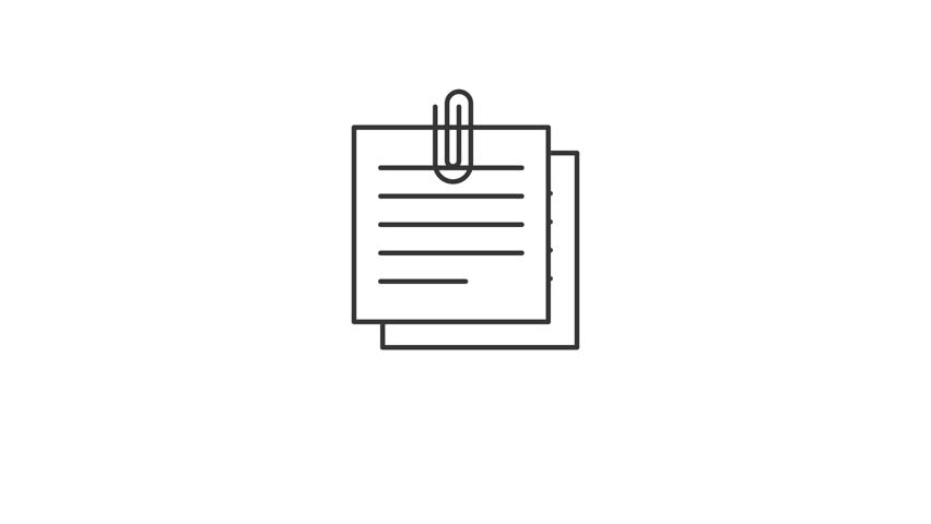 note or memo icon animation motion graphic video design, business animation