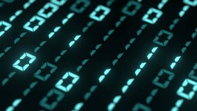 digital binary numbers retro computer language programming 3d illustration. Can be used to represent big data calculator, data encryption or machine learning artificial intelligence - Powered by Shutterstock - Get 15% off with code: PIKWIZARD15