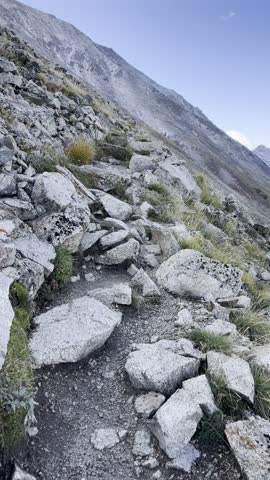 Hiking La Plata Peak in the Collegiate Peaks Wilderness of the Colorado Rocky Mountains, USA