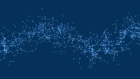 Abstract Geometric Plexus Network Animation with Interconnected White Lines and Dots on a Deep Blue Background – Perfect for Technology, Data, or Futuristic Visuals - Powered by Shutterstock - Get 15% off with code: PIKWIZARD15
