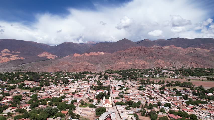 Tilcara Jujuy Argentina Skyline Drone 4K