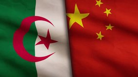 China and Algeria flag 4k - Powered by Shutterstock - Get 15% off with code: PIKWIZARD15