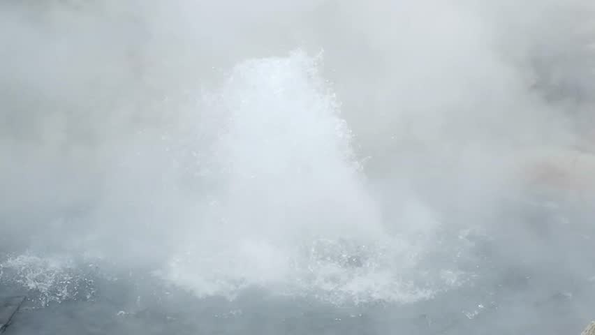 hot steam and boiling water in the Candradimuka crater