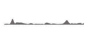  Audio Wave Digital Frequency. Black on White. 4K Video Animation, Abstract music waves oscillation. Futuristic sound wave visualization. wave form Audio ,spectrum voice, - Powered by Shutterstock - Get 15% off with code: PIKWIZARD15