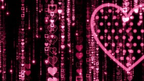 Matrix Code Digital Rain of Falling Heart Characters - Powered by Shutterstock - Get 15% off with code: PIKWIZARD15