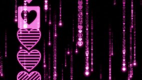 Matrix Code Digital Rain of Falling Heart Characters - Powered by Shutterstock - Get 15% off with code: PIKWIZARD15