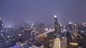 Time lapse of a large thunder storm in Bangkok Thailand at night. Lightning can be seen hitting all around Bangkok. - Powered by Shutterstock - Get 15% off with code: PIKWIZARD15