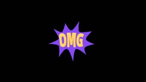 Comic speech bubble with expression text "OMG" isolated on transparent background. - Powered by Shutterstock - Get 15% off with code: PIKWIZARD15