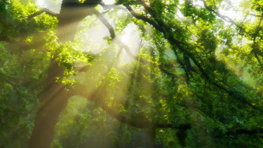 Watercolor style forest background 01 loop