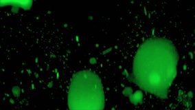 Green glass shards exploding against a dark background with dynamic motion, ideal for abstract visuals or special effects - Powered by Shutterstock - Get 15% off with code: PIKWIZARD15