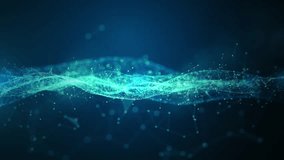 Abstract glowing wave of data dots in a technology network. Technology blockchain connection, Artificial Intelligence, and Big data transfer concepts, Futuristic innovation digital data analysis - Powered by Shutterstock - Get 15% off with code: PIKWIZARD15