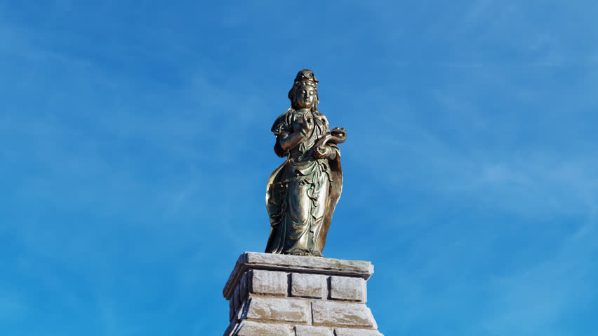 Chinese Liudan Guan Yin Buddha Antique, Animation.Full HD 1920×1080. 08 Second Long