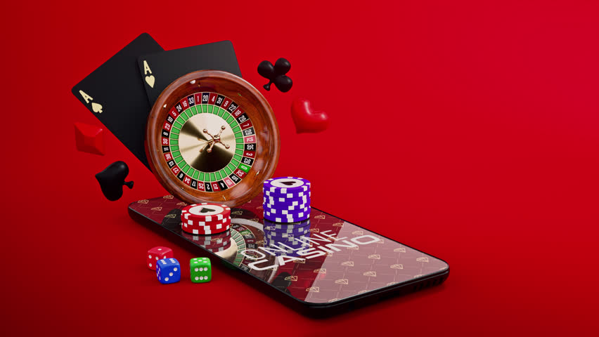 Online Casino - Empty Text Space, Animation.Full HD 1920×1080. 08 Second Long