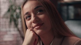 Close up dreamy thoughtful Caucasian businesswoman female girl business woman office worker secretary looking distance entrepreneur daydreaming thinking ponder future imagination dream wishing indoors - Powered by Shutterstock - Get 15% off with code: PIKWIZARD15