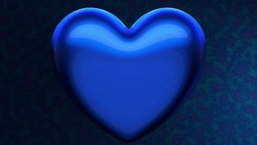 3D illustration animation of a blue heart with a silky material swirling around and flowing over - Powered by Shutterstock - Get 15% off with code: PIKWIZARD15