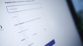 Sign up screen displaying user data fields for registration - Powered by Shutterstock - Get 15% off with code: PIKWIZARD15