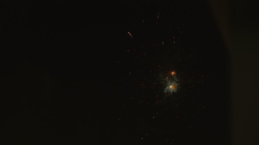 Fireworks over the city at night, New Year, Independence Day, Chinese New Year
