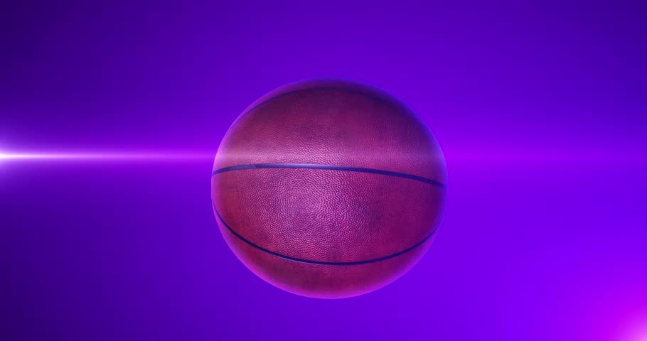 A high-quality 4K animated background featuring a rotating basketball, perfect for sports intros, media reports, news broadcasts, or any basketball-related content.

